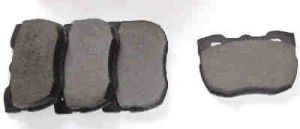 Brake pads for vented discs (set for 2 cable drums)